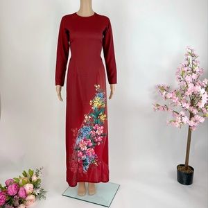 New Vietnamese Ao dai họa tiết 
size M (US size 2)